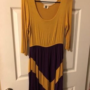 Purple and Gold Dress